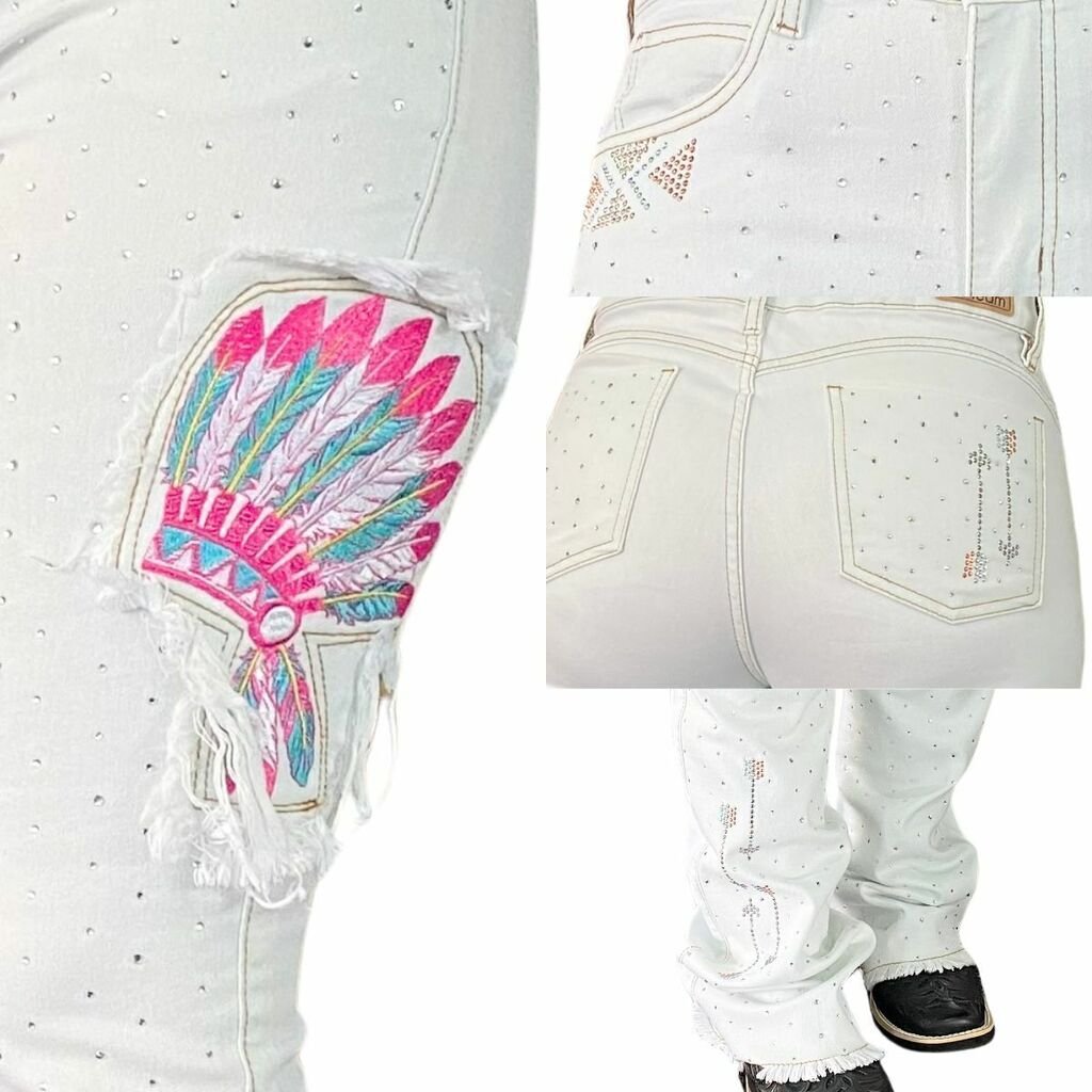 Calça Feminina Tex Team Cocar Branco - Imagem 4