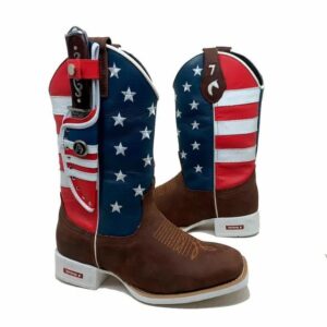 BotaFaca Americana
                                    - Couro Cano Americano Tradicional | Couro Gáspea Crazy Horse Nescau | Bainha Americana