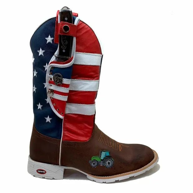 BotaFaca Americana
- Cano Americano | Gáspea Couro Crazy Horse Nescau | Com Trator | Bico Redondo - Imagem 3