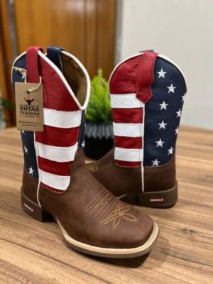 Texana Alex - Couro Horse Nescau/ Bordado Americana - 38