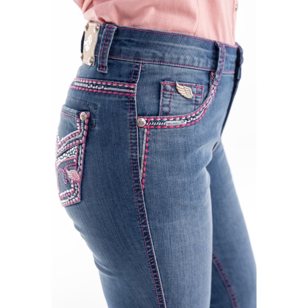 Calça Zenz Western Jeans Rosa Pink Brilho Flare – ORIGINAL - Imagem 12